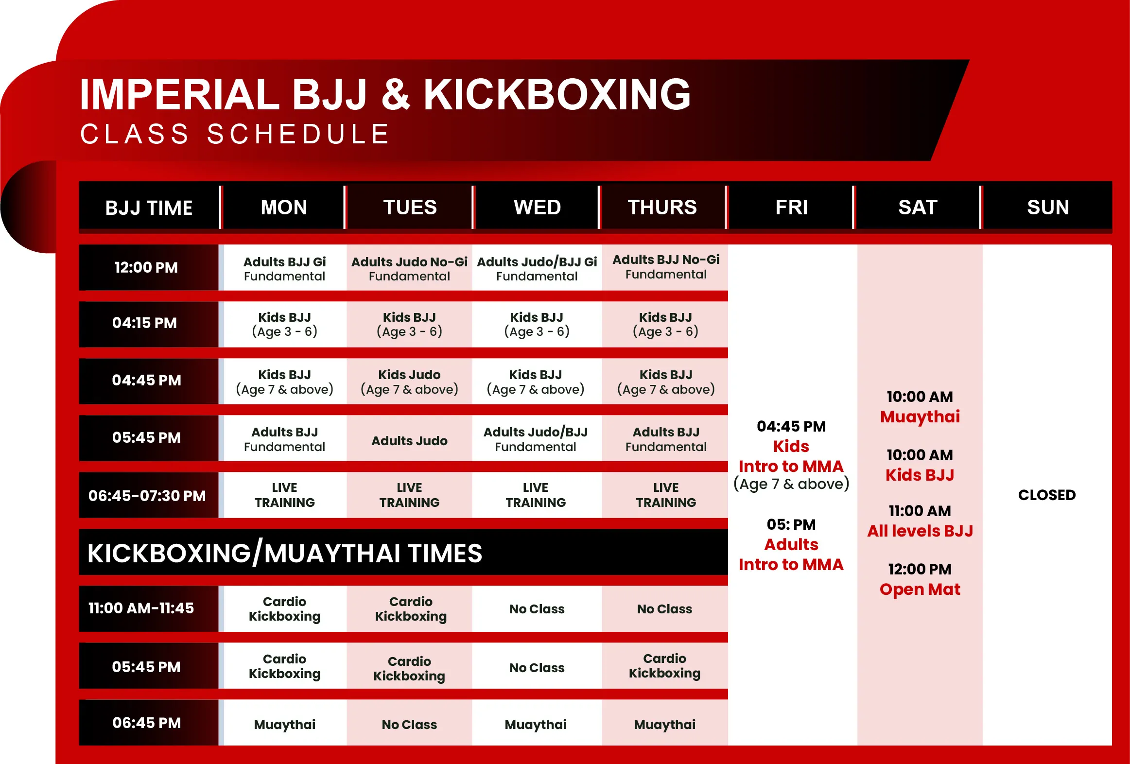 Imperial-schedule 2